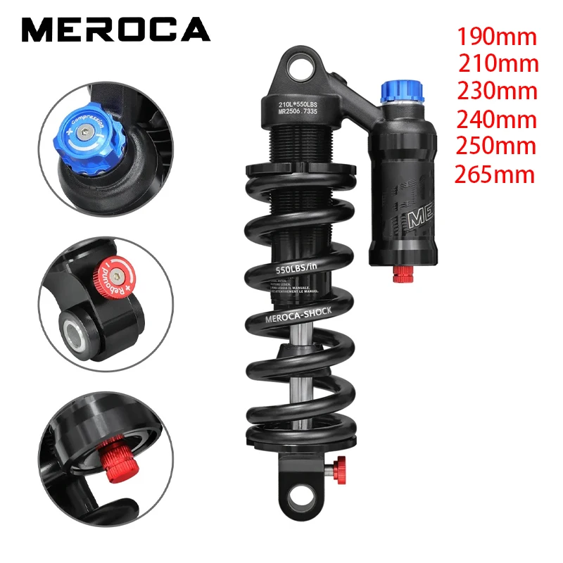 MEROCA RCT2 shock absorber 190/210/230/240/250/265mm 550lbs mountain ...