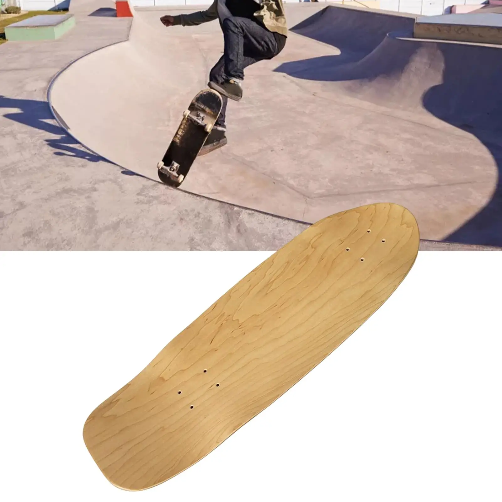Land Blank Skateboard Deck Double Tail Portable Professional Durable Longboard Skate Board Deck for Art Painting Skate Scooter