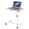 Portable Multifunctional Removable Laptop Desk with Wheels Bed Sofa Books Snack Pink 6