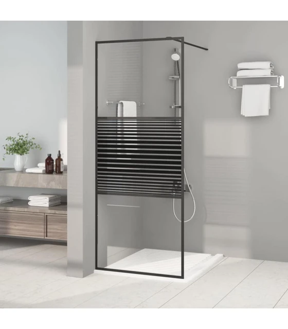 Shower walls and partitions black transparent ESG glass shower screen  80x195 cm - AliExpress