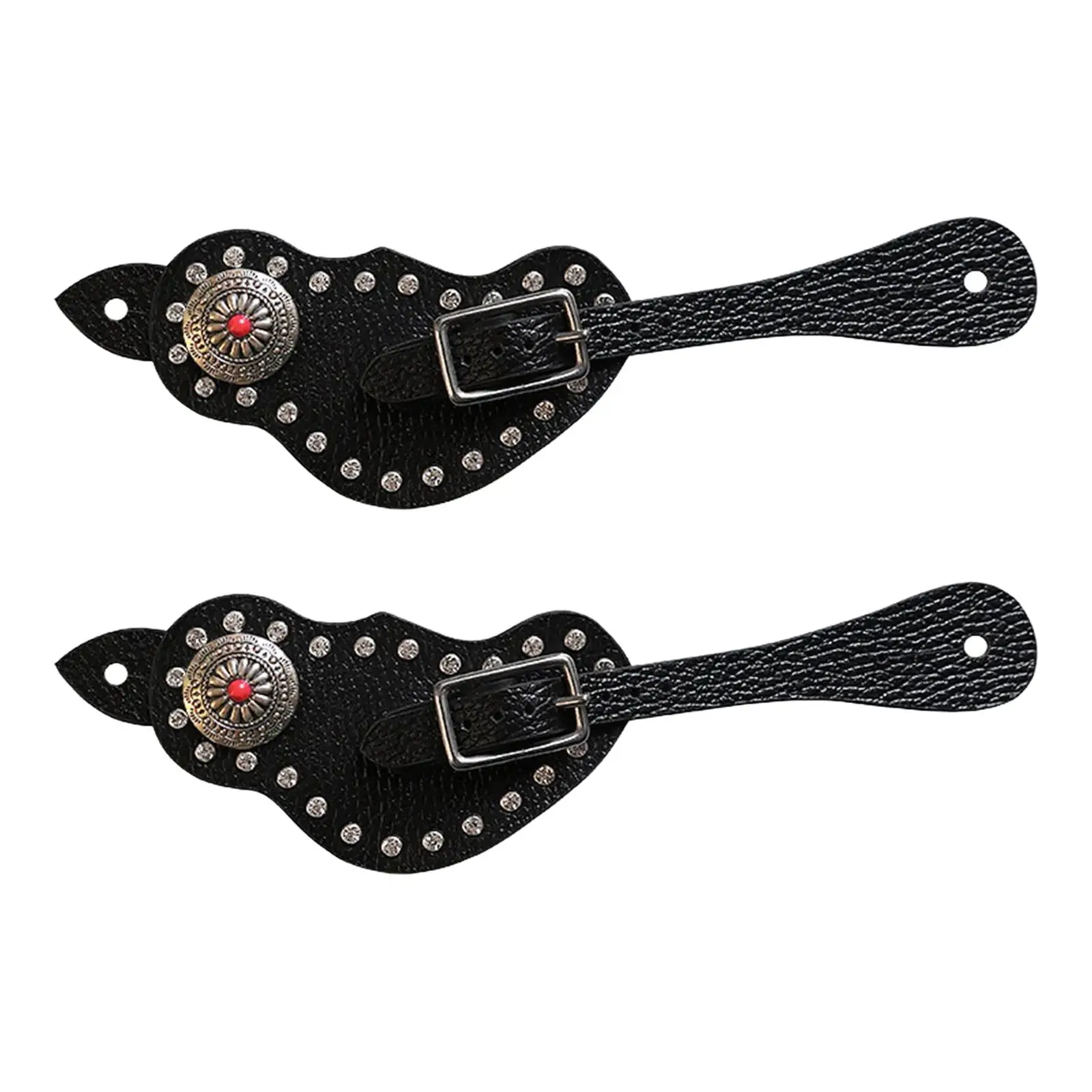 2Pcs Spur Strap with Buckle Protective Equipment for Training Horse Boots Cowboy 3