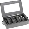 Flatware Utensil Storage Case, Silverware Storage Box Chest with Adjustable Dividers, Cutlery Storage Holder with Zipper Lid for 1