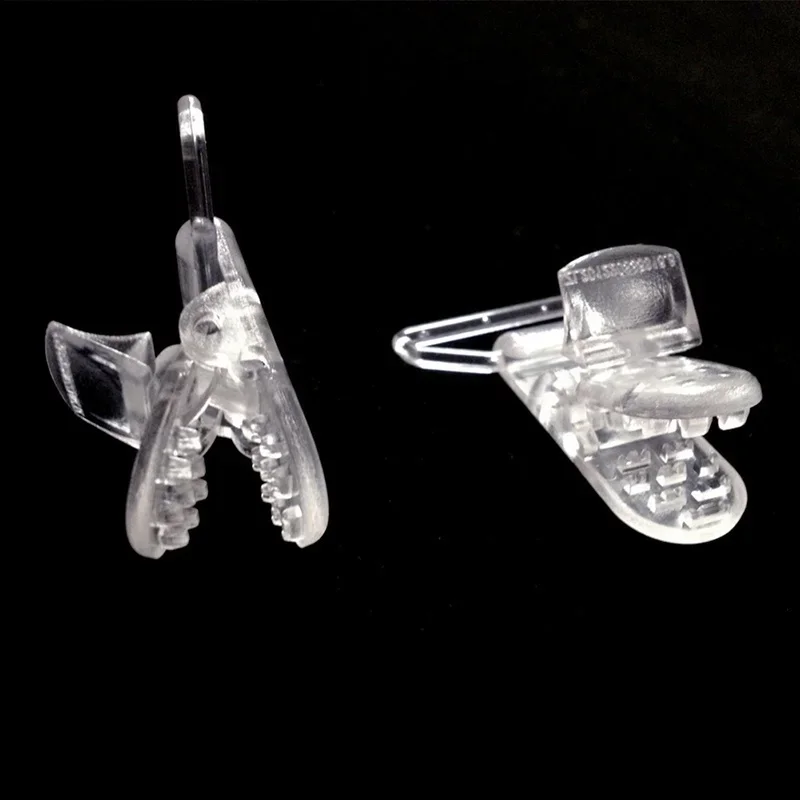 2 Pack Multi-purpose T-Shaped Plastic Fake Pacifier Clip Badge Craft Clip Transparent