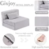 Folding Sofa Bed Floor Mattress for Kids with Pillow, Toddler Washable Folding Floor Nap Mat for Sleeping Daycare 5