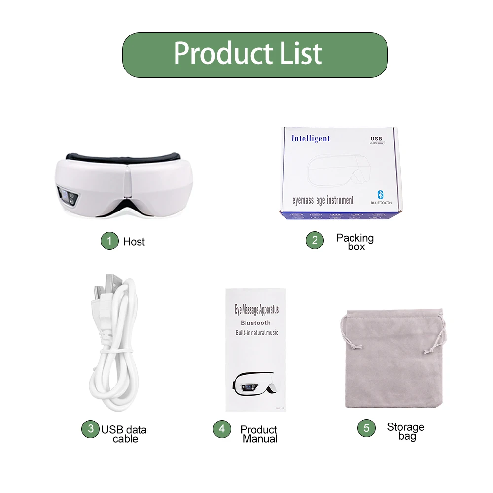 مدلك العين الذكي 6D بالبلوتوث ، أداة العناية بالعي...