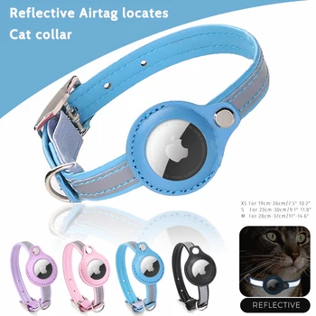 1pc Reflective Pet Collars with Airtag Case Collar for Cats with Protective Case for Anti Lost Locator Tracker Dog Accessories 1