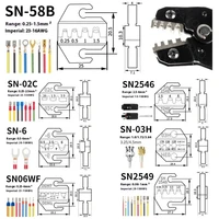 Outil de sertissage pour bornes Dupont JST MOLEX, embouts non/pré-isolés, connecteurs bout à bout, connecteurs solaires et coaxiaux SN-58B 2549 2546B 2