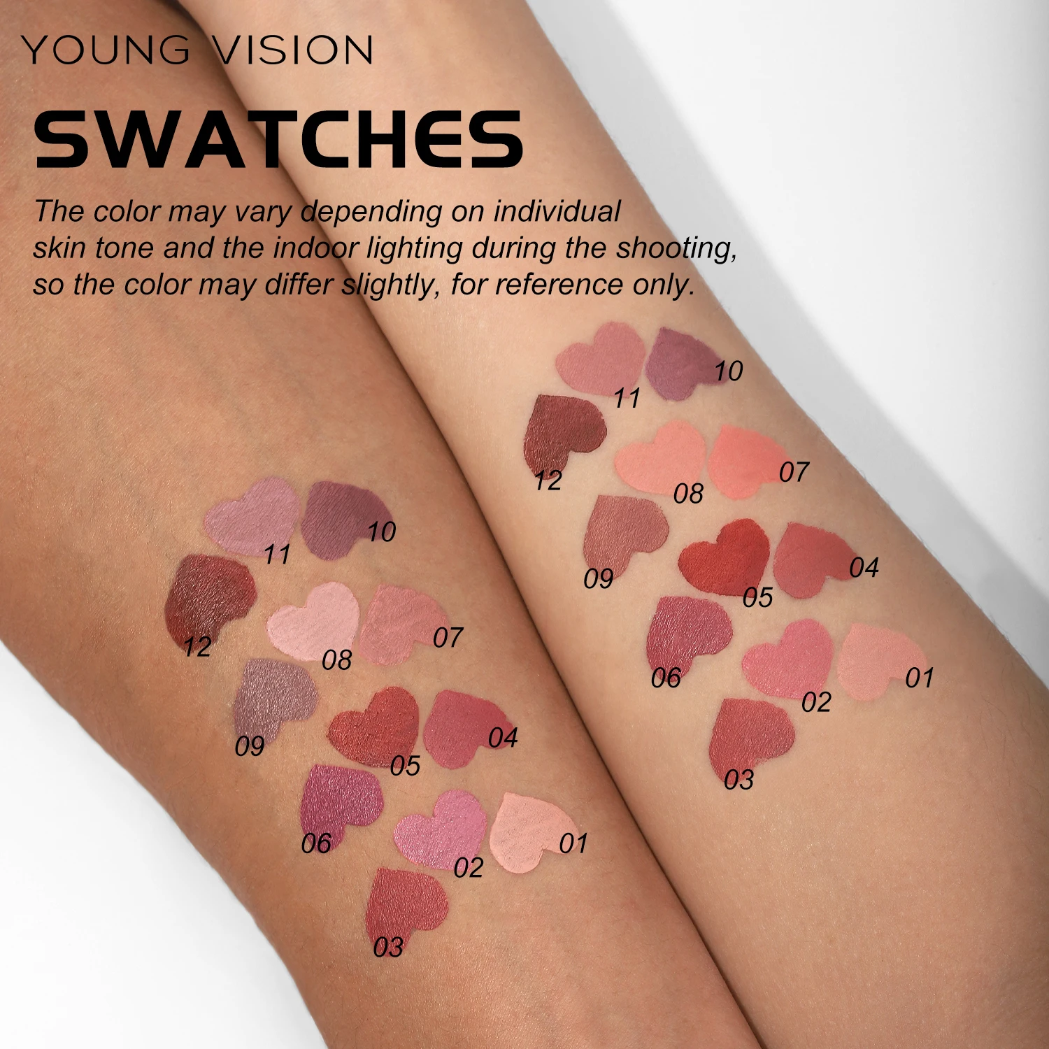 12 color matte liquid lipliner sponge gourd head fog surface bare color waterproof lip glaze red pen 5