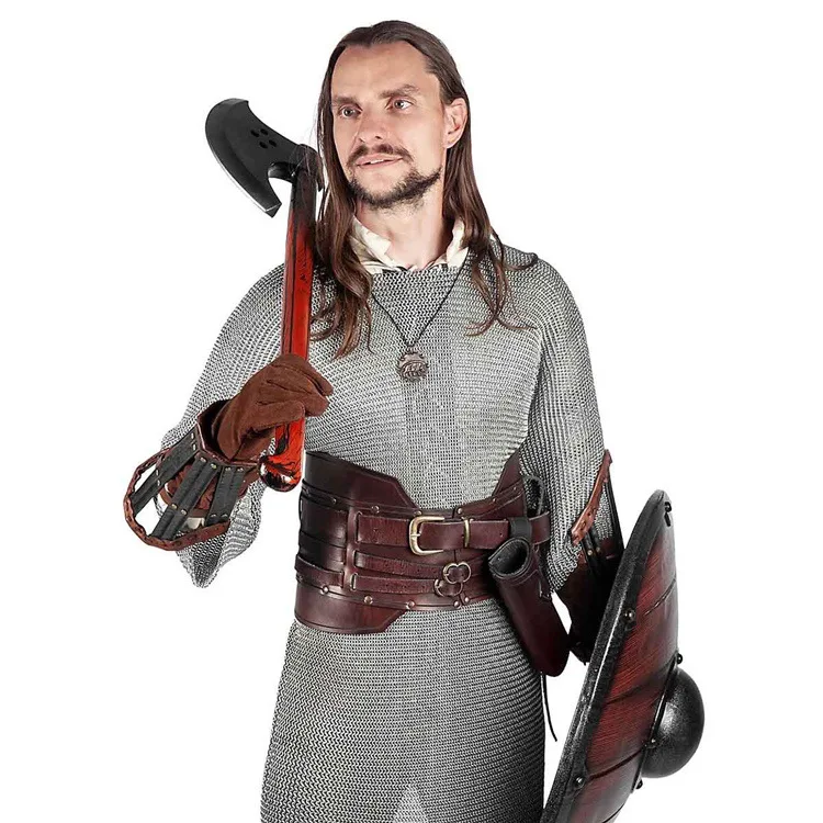 

Medieval Renaissance Warrior Waist Guard Pirate Viking Nordic Retro Vintage Gothic Steampunk Mens Wide Belt Cosplay Accessories