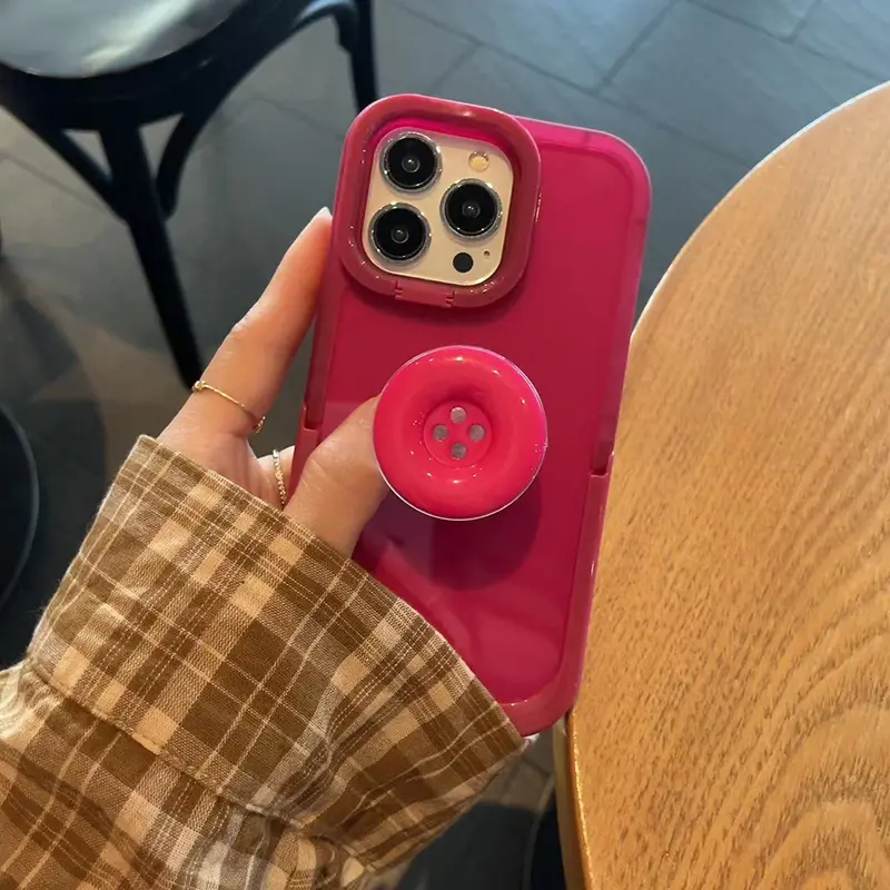 Korean 3D Cute Candy Buttons Bracket Phone Grip Tok Griptok Holder Ring For iPhone 16 Pro Accessories Phone Stand Holder Bracket - Image 20