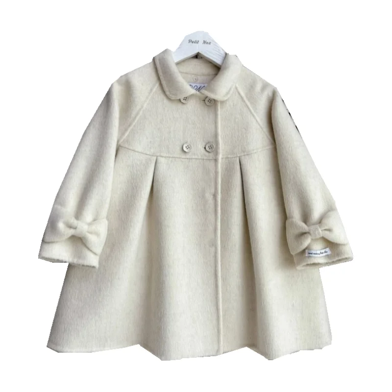 Girls Woolen Coat Overcoat Jacket Windbreak Beige Warm Thicken Winter Cotton Teenagers Outwear Children&rsquo;s Clothing girls winter coat girls outerwear