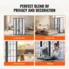 Room Divider, 4 Panel Japanese Room Divider Screen, Wood Folding Privacy Screen Indoor 5