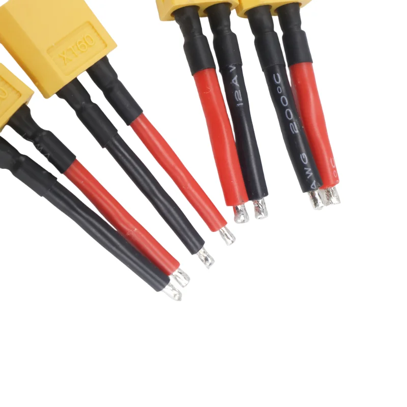 2 쌍/4 PCS XT60 플러그 암수 커넥터(12/14AWG 실리콘 와이어 포함) RC 리포 배터리 케이블 드론용