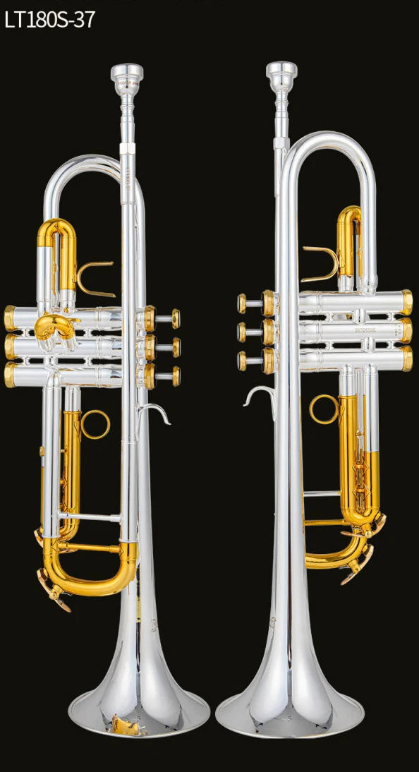 USA Bach Trumpet LT180S-37 Gold copper silver plating Trumpete trompete Professional Brass Instrument with Original Case