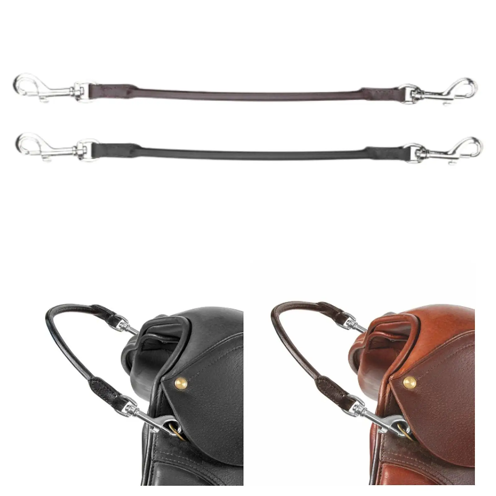 Buckled Saddle Grab Strap with Clips for Training English Saddles Outdoor