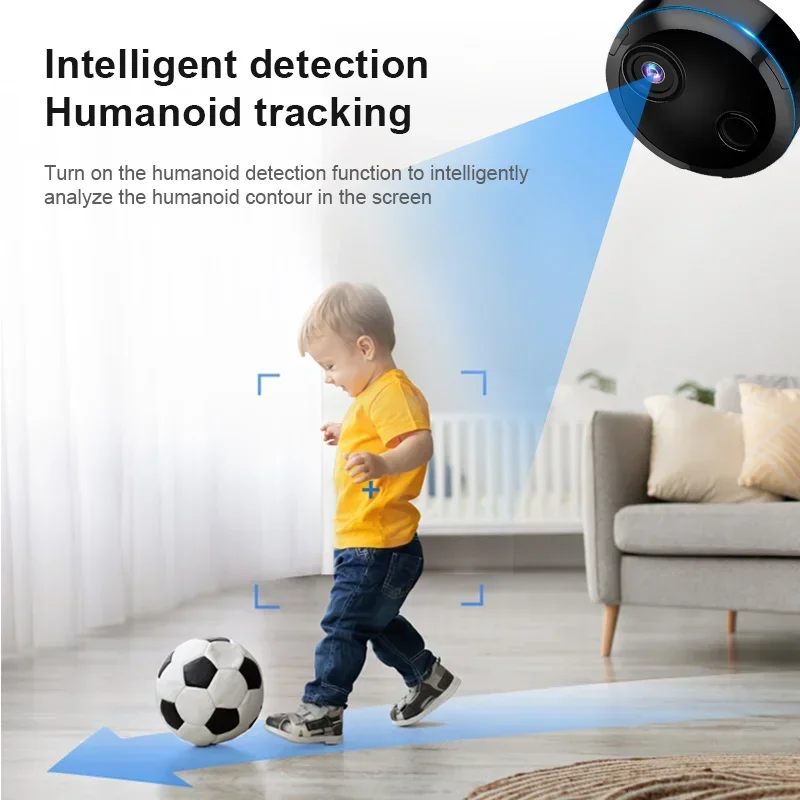 

1080P Hd Mini Home Indoor Wifi Surveillance Camera, Motion Detection, Baby/Pet/Nanny Security Remote Network Monitor