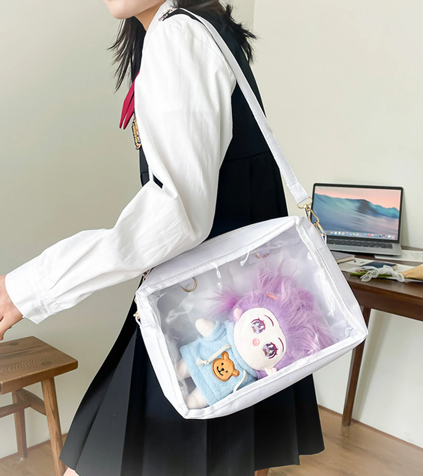 

Doll Bag Jk Uniform Crossbody Shoulder Bag Large Capacity Itabag Oxford for Anime and Cosplay