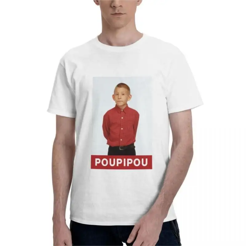 Летняя мужская футболка Poupipou-Малкольм в среднем классическом стиле, Мужская футболка, Мужская футболка, мужские футболки