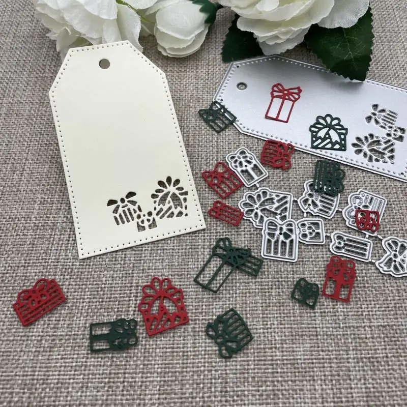 

Christmas Gift Tags Metal Cutting Dies Stencils For DIY Scrapbooking Decorative Embossing Handcraft Die Cutting Template Mold