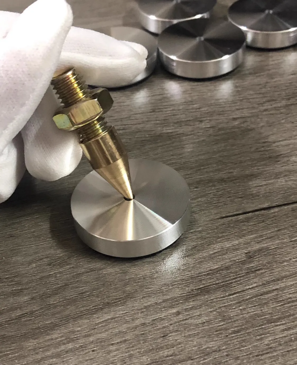 8pcs M6 M8 M10 Speaker Spike Stand Feet Pads Cone Brass Audio Hifi Amp