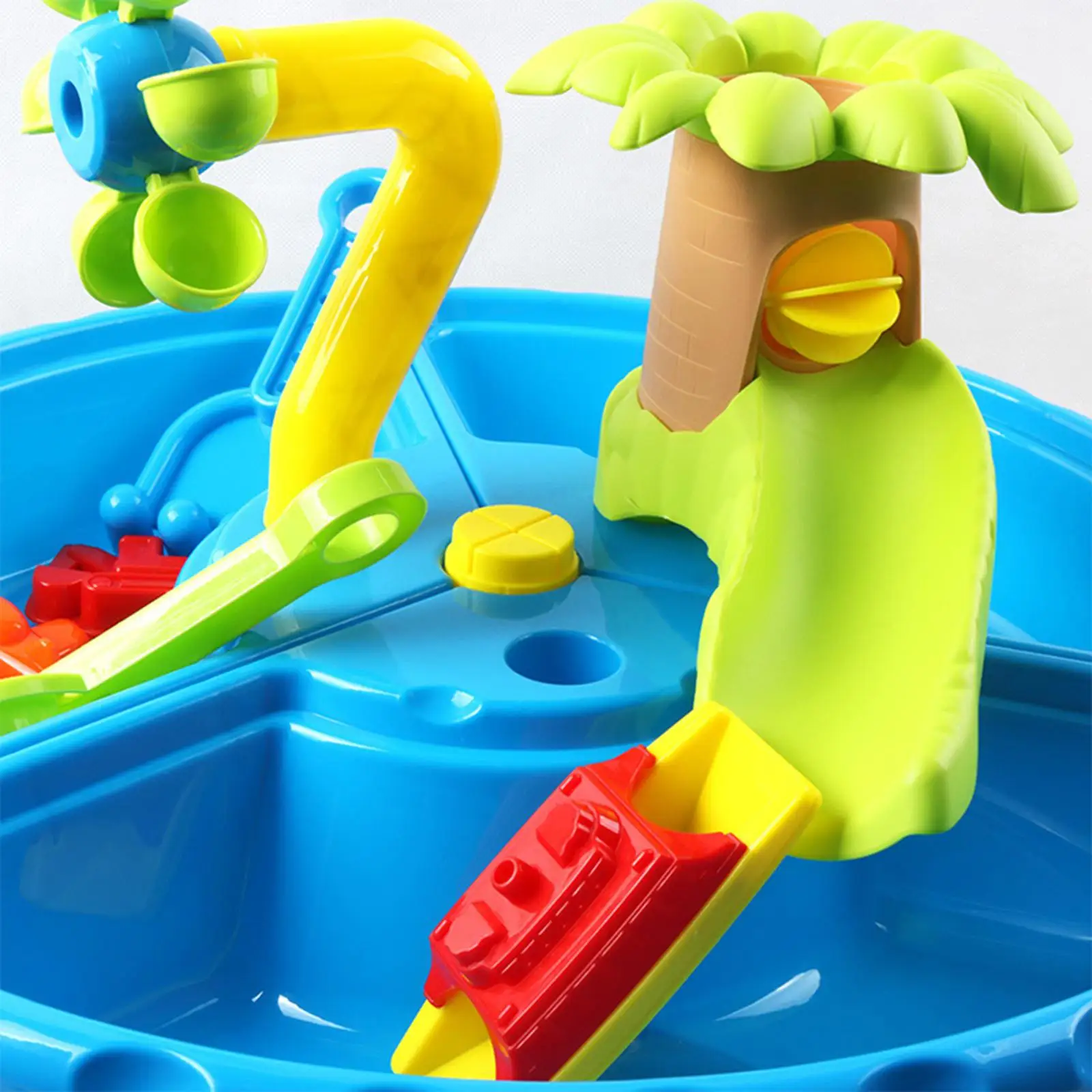 4-in-1 Fun Sand Water Table Sandpit Beach Toy Kids for Toddler Boys Girls 5