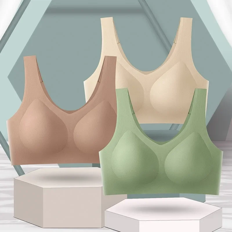 

One Piece Thin and Seamless Vest Gathers for Comfortable Underwear Without Steel Rings, Sleep, Exercise, Yoga, Bra, and Women's
