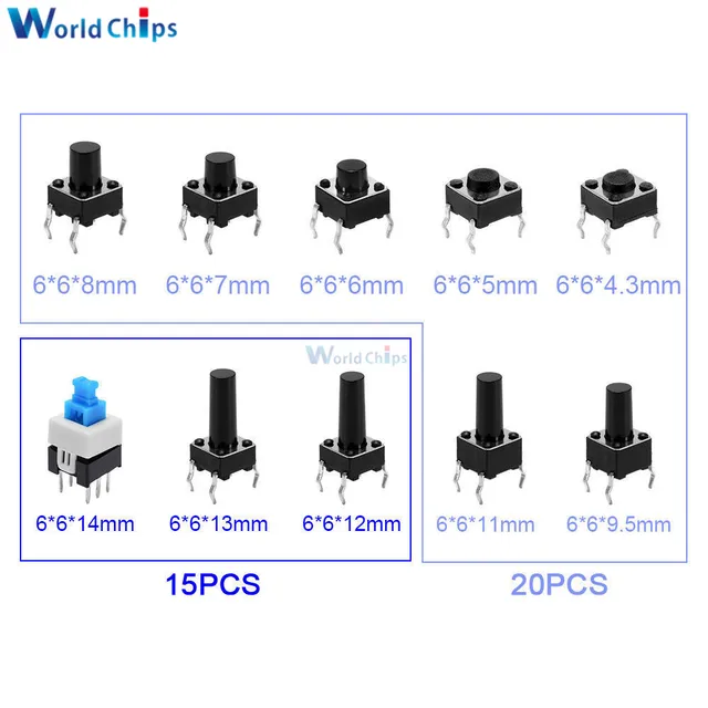 Uxcell SPDT Momentary Push Button Switch (15 Pack) - AC 250V 2A / 120V 5A, Mini Red Button - View #5