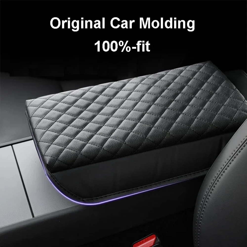 ​For Tesla Model 3 Highland 2024 Armrest Box Protector Cover Leather Center Console Panel Pad Modified Model 3+ Accessories