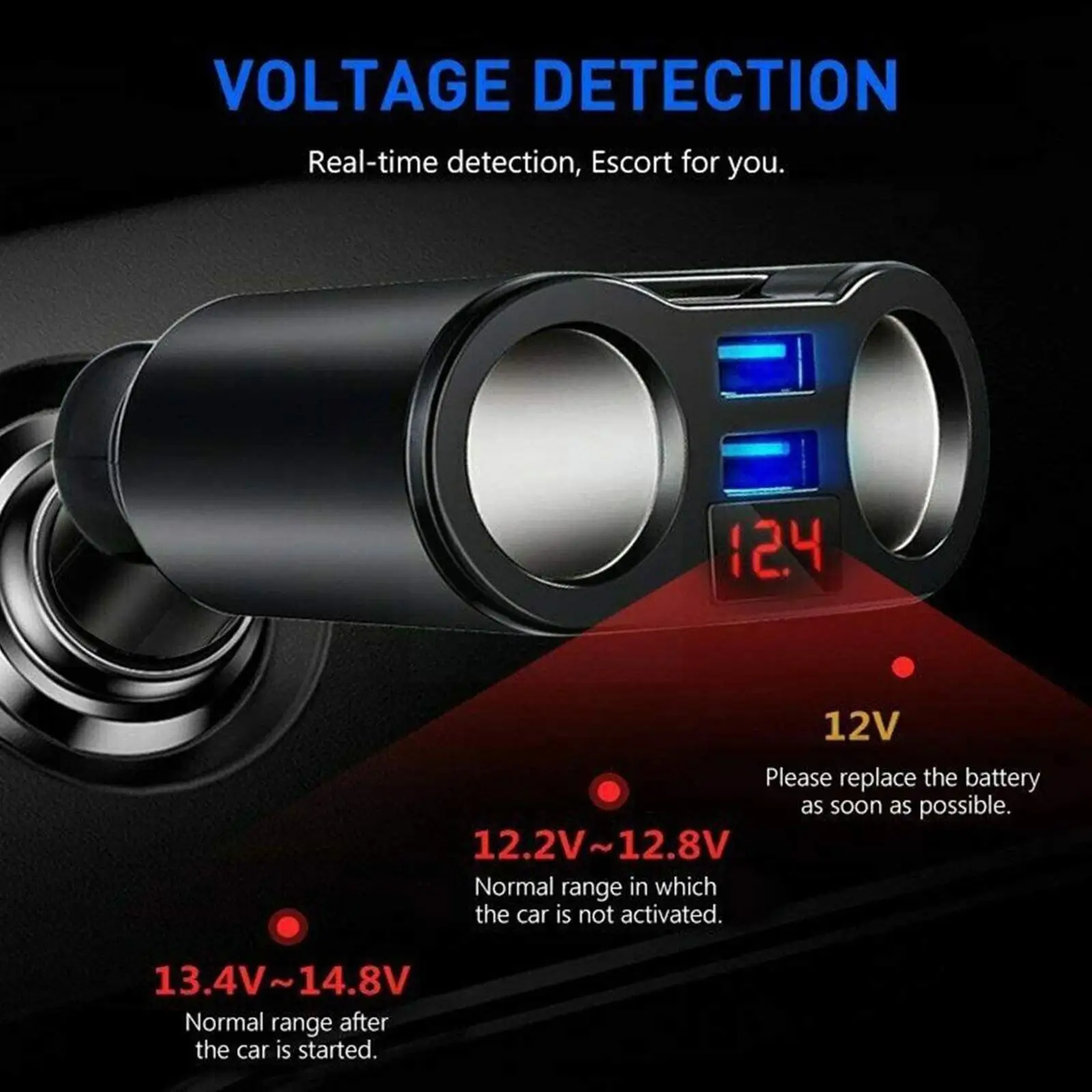  USB ڵ    й , SUV ε   USB , ڵ ׼ B7V1, 12V-24V, 3.1A