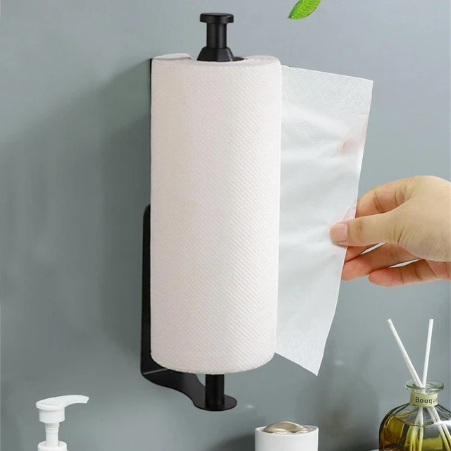 cabinet No drilling kitchen paper towel holder stainless steel paper towel  holder with damping wall mounted paper roll holder - AliExpress