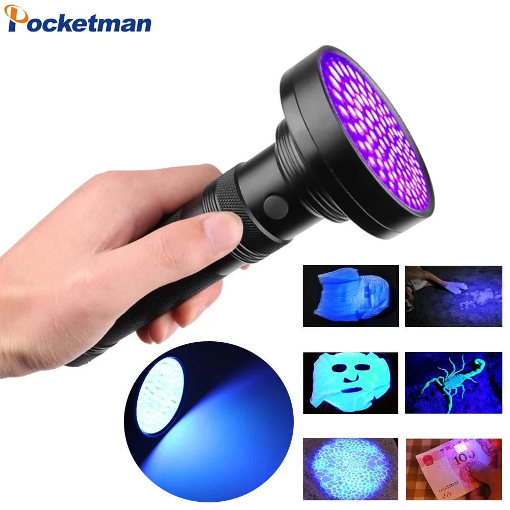 UVFlashlightPowerful100LED21LED12LEDLEDBlackLightFlashlight