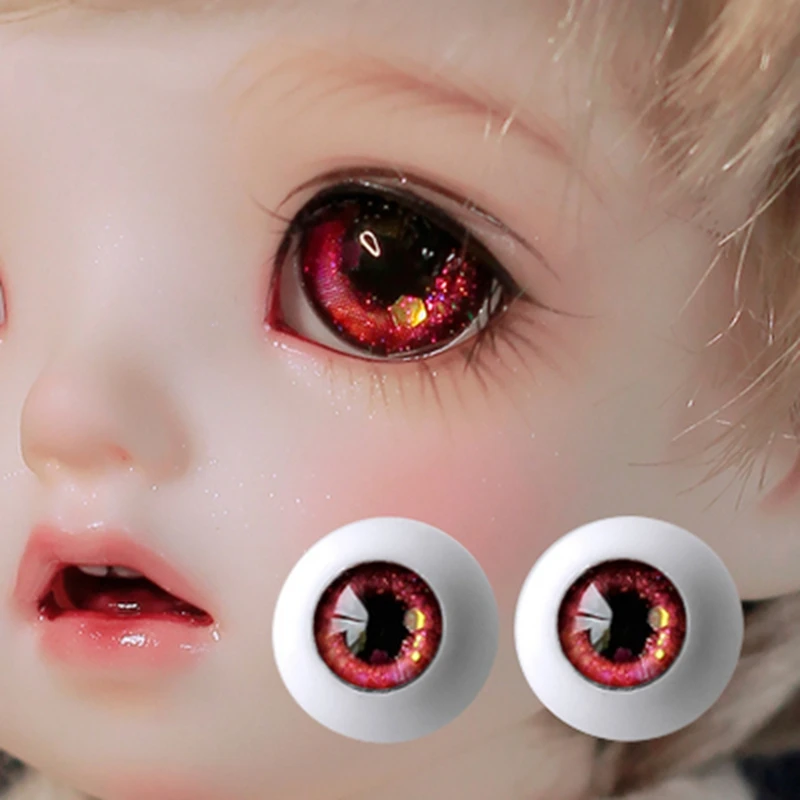 Doll Eyes Adollya Doll Accessories 3D Eyeballs 10mm 12mm 14mm 16mm 18mm for 1/12 1/8 1/6 1/4 1/3 Dolls