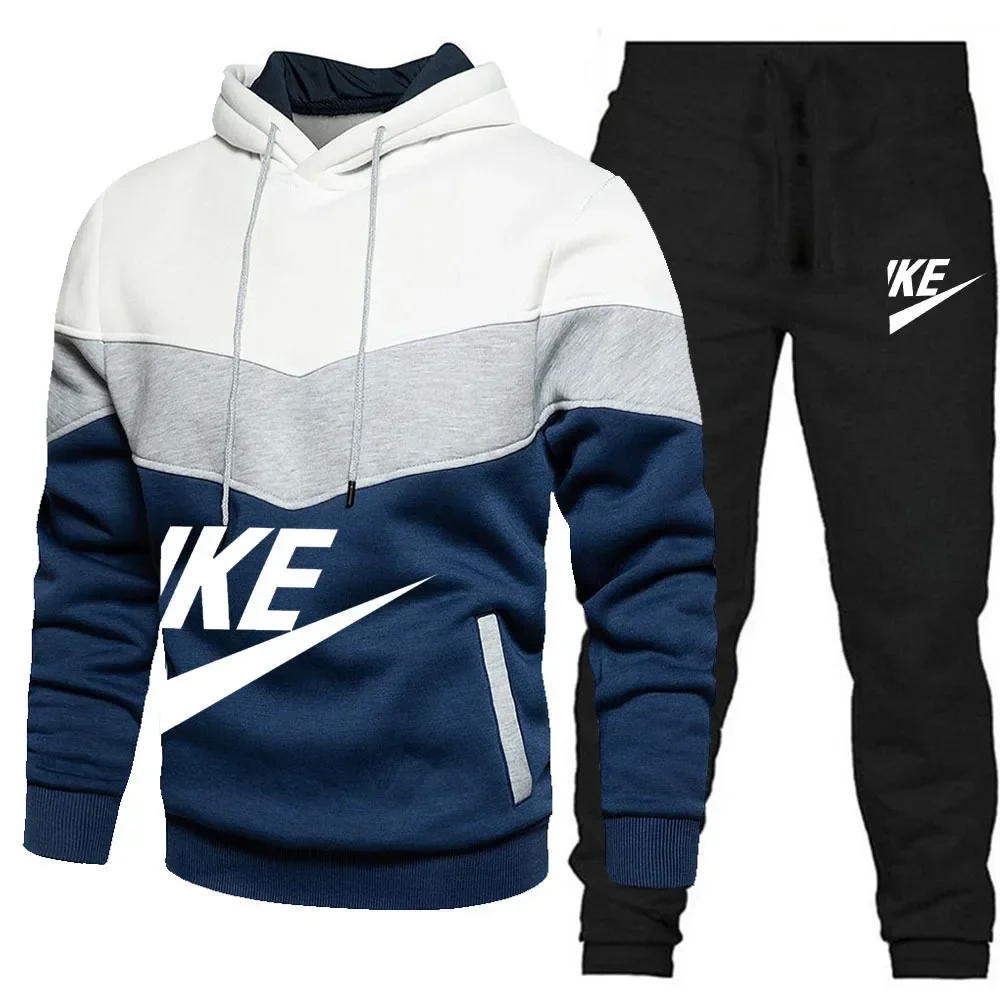 Men's Autumn Winter Sets Zipper Hoodie+Pants Pieces Casual Tracksuit Male Sportswear Sweat Suit sports suit tracksuit set sports set