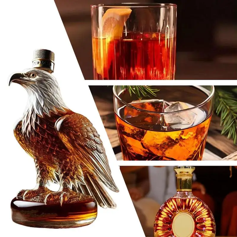Bouteille De Whisky | Bouteille En Verre Avec Aigle – Récipient Amusant à Collectionner Pour La Maison, Le Vin Rouge, La Bière, Les Enterrements De Vie De Jeune Fille, Les Mariages, La