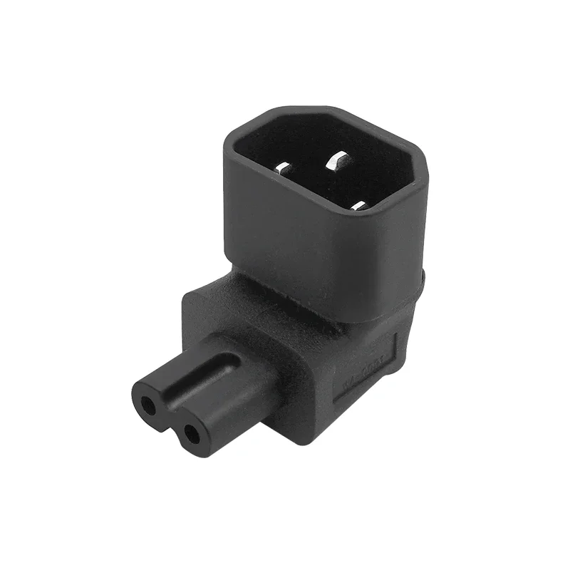 1pcs IEC 320 C14 to IEC C7 UP power adapter male to 8 type female angle Computer server power conversion adapte
