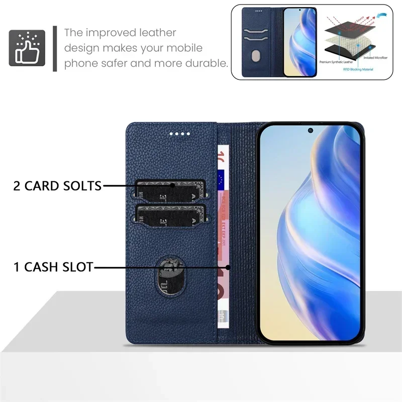 HMD Skyline TA-1600 Premium Magnetic Wallet Leather Flip Case