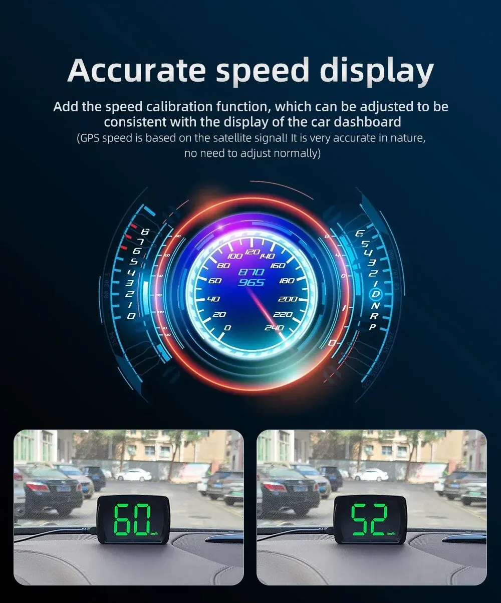  GPS HUD  ÷,   ӵ, ū ۲ ӵ 跮 ÷, ڵ  ǰ, MPH km/h, Y03