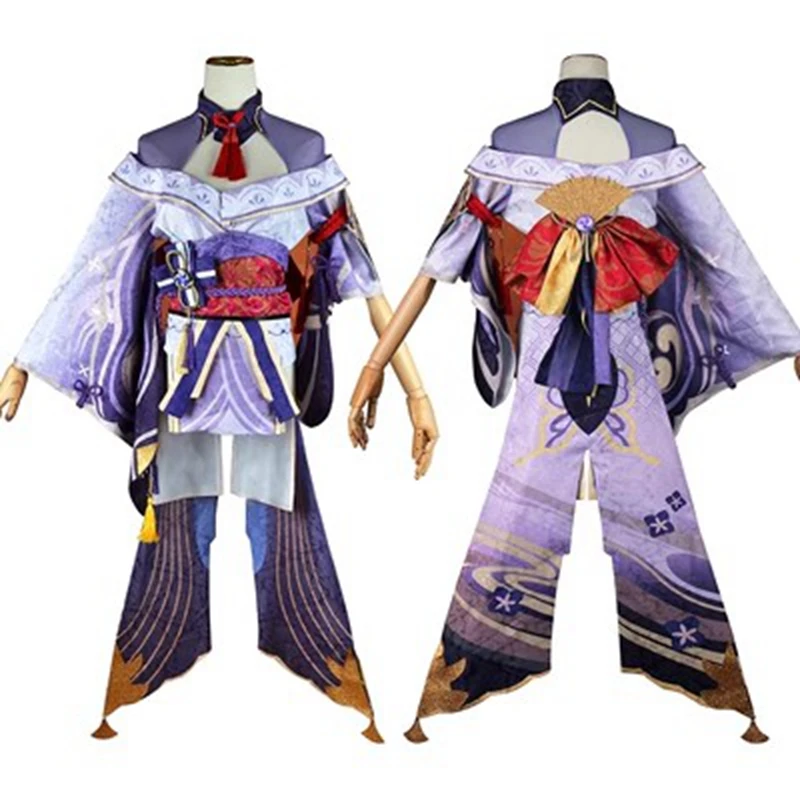 

Genshin Impact Raiden Shogun Cosplay Costume Wig Same Game Style Baal Shougun Cosplay Full Set Carnival Costumes