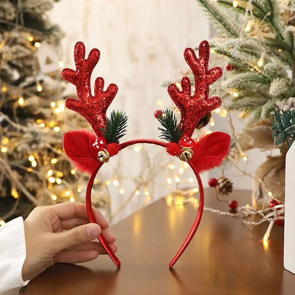 

Reindeer Antlers Hair Band Nice Gifts Wide Application Christmas Reindeer Headband Made With Cloth