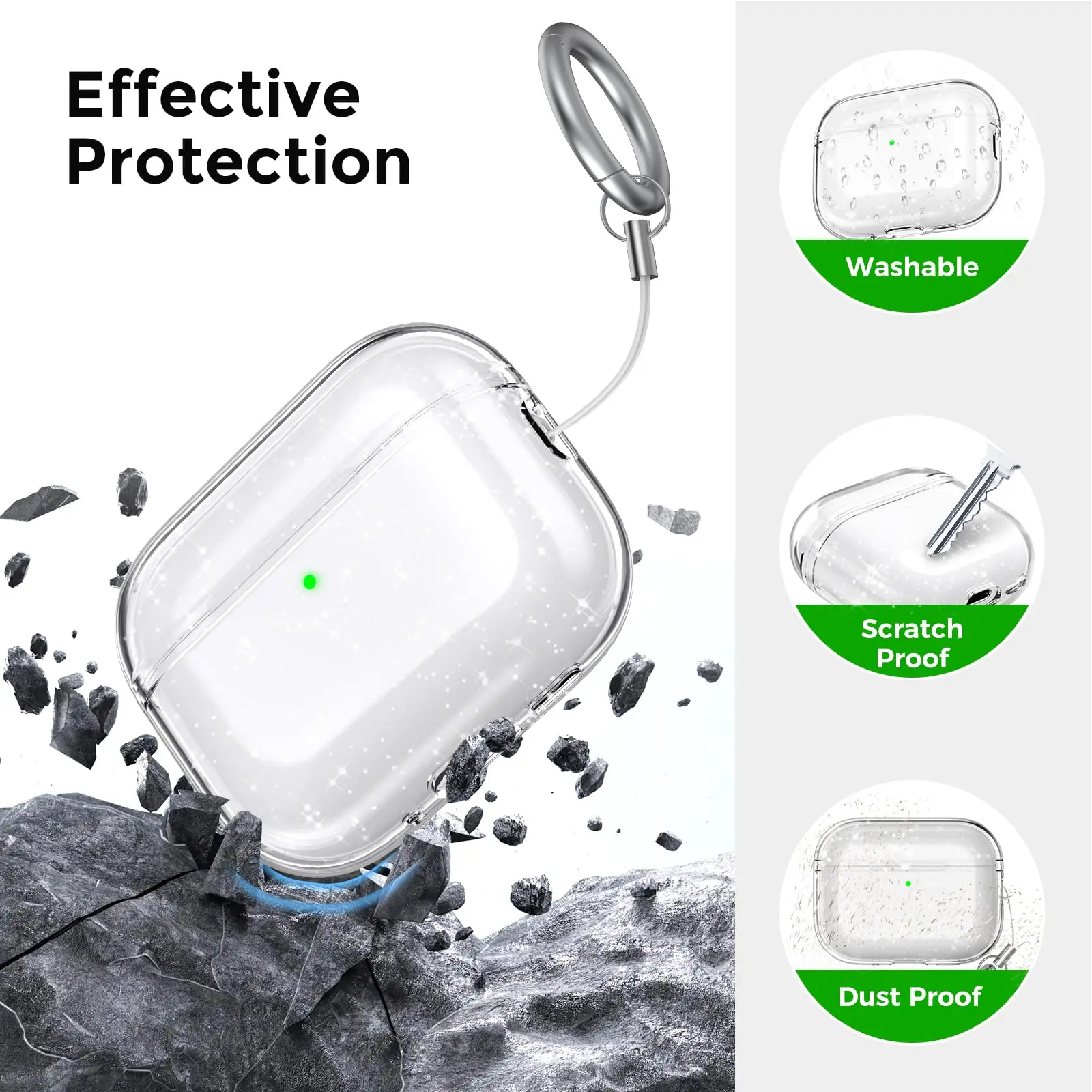 Sparkling Glitter Clear Case - Protective Soft TPU Cover