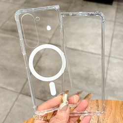 MagSafe Transparent Shockproof Wireless Charging Phone Case - Samsung Z Fold 7 (Clear)