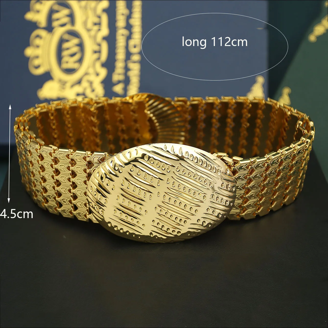 Metal Belt Gold Plated Robe Wedding Belt Ethnic Body Jewelry Women Bridal Waist Chain Festive Outfit Bride Thing for Wedding