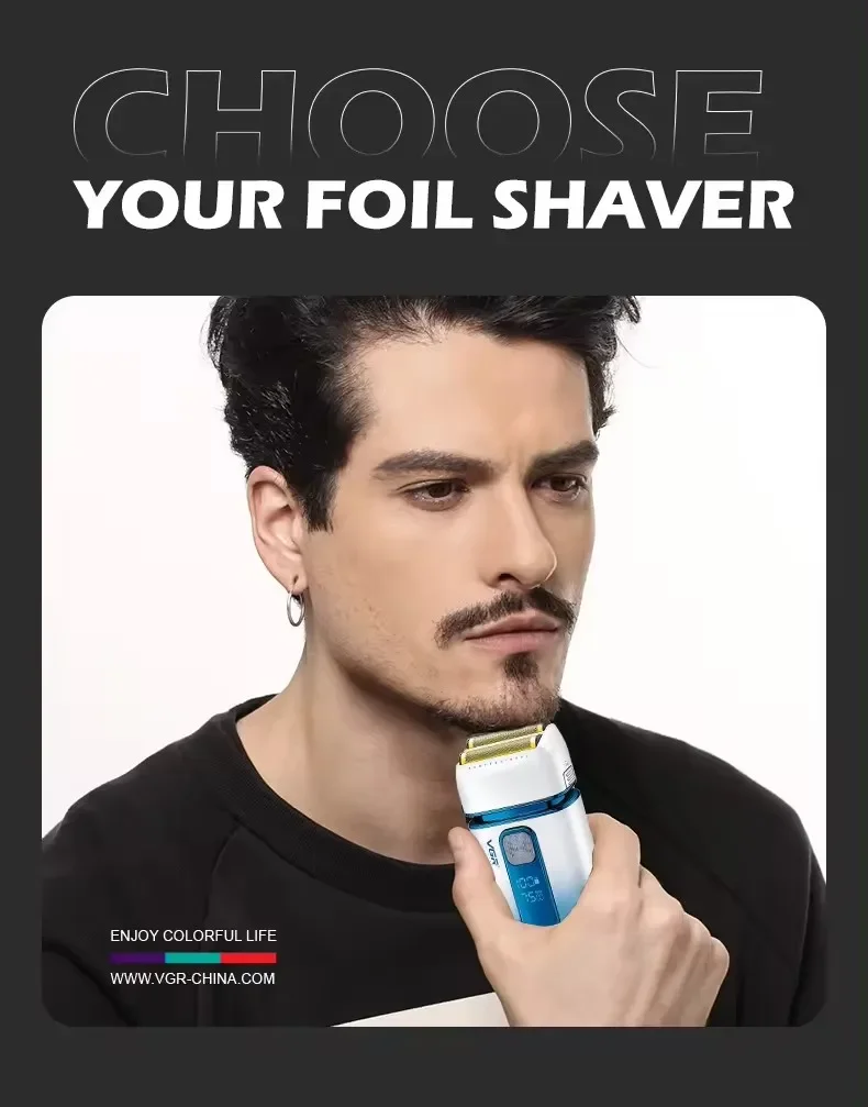 VGR Professionaalne kodumajapidamises töötav, taaslaetav USB-taaslaetav korpus, veekindel elektriline täistrimmer V-362_voghion.com