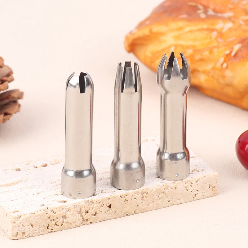 3pcs Set Stainless Steel Cream Nozzle Cake Decoration Baking Nozzle DIY Cake Decorating Set Cream Dispenser cream whipper dispenser