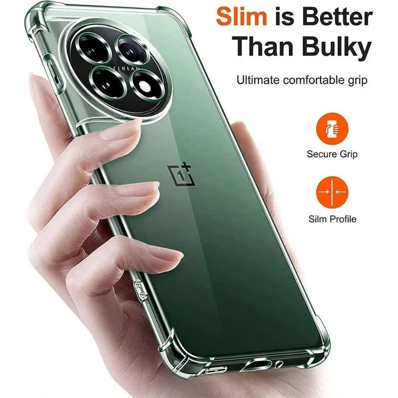 Durable Transparent TPU Shockproof Phone Case with Bumper Protection