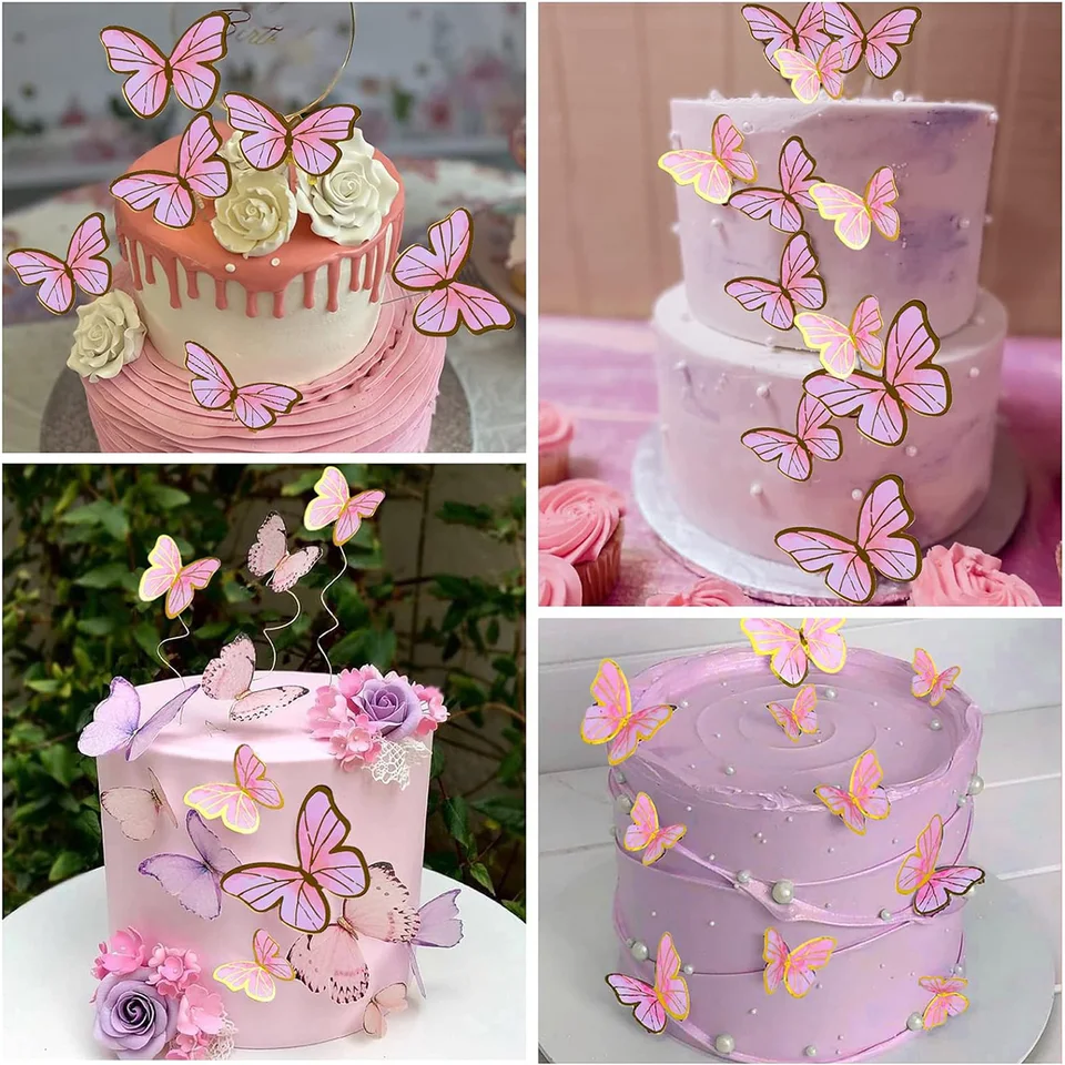 Kit Déco De Fête Papillons - Rose Et Violet - Parfait Pour Baby Shower Ou Anniversaire
