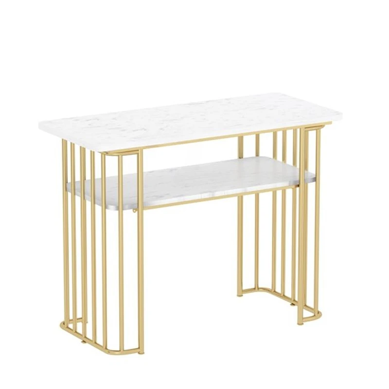 

Nordic Wrought Iron Manicure Tables for Commercial Furniture Nail Table Light Luxury Marble Upscale Professional Manicure Tables