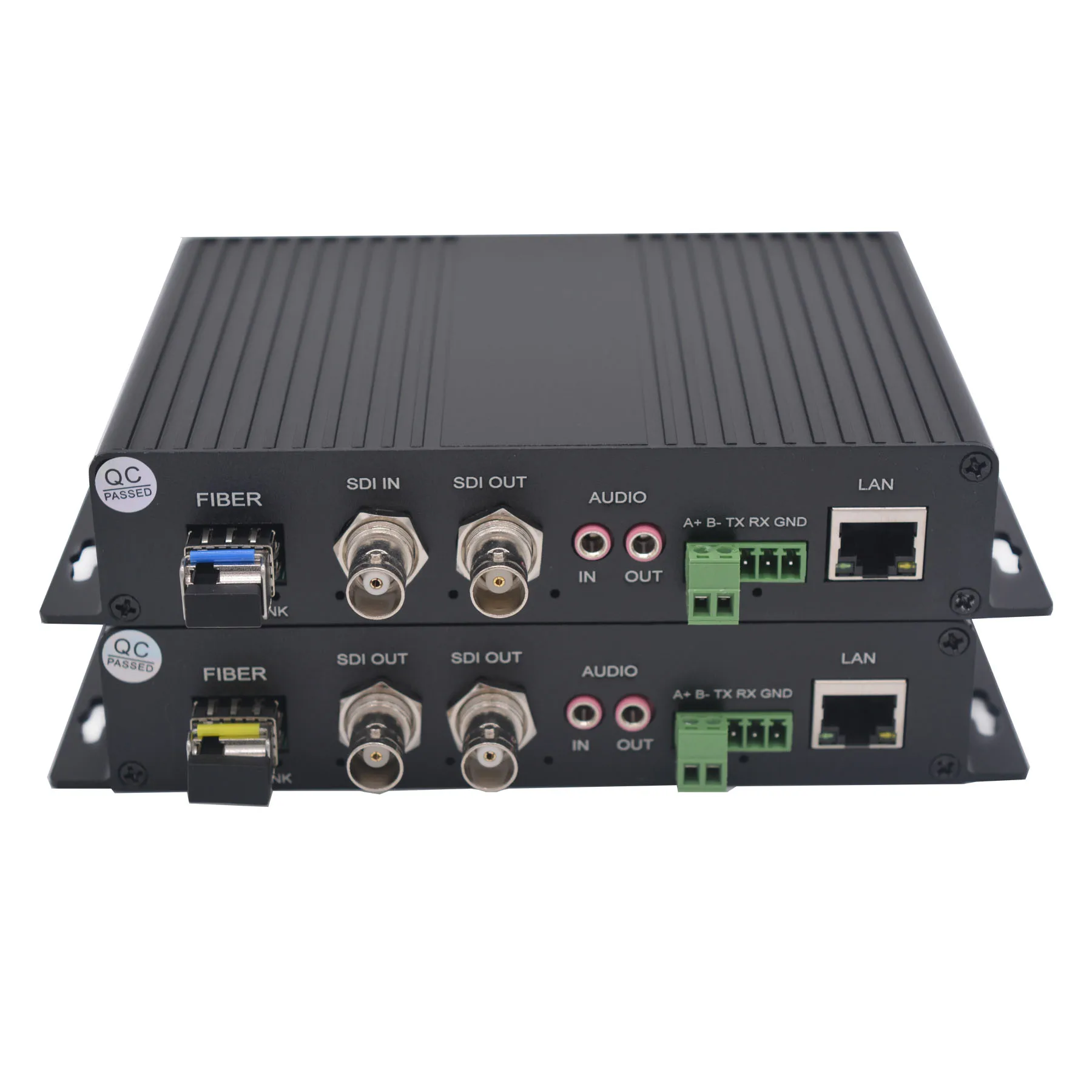 Convertitore multimediale 3G HD SDI su fibra ottica, Audio Video Ethernet su fibra, con due moduli ottici SFP, LC per fotocamera SDI 3G HD