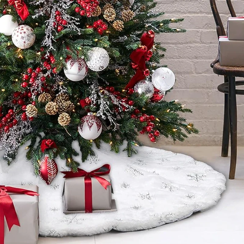 1 PC Christmas Decorations Christmas Gold Silver Feather Tree Skirt  Christmas Tree Decorations Home Decoration - AliExpress