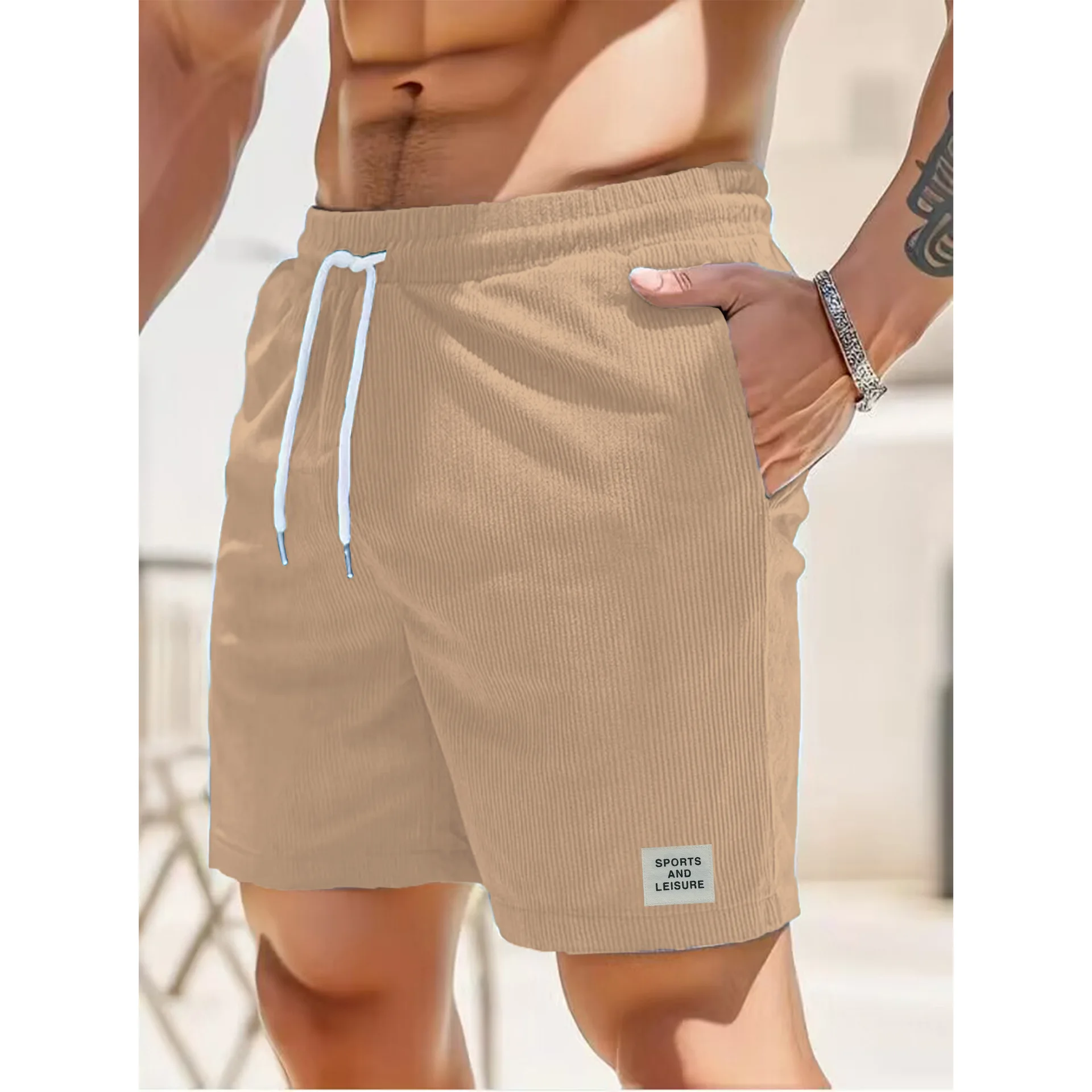 Corduroy Sporty Running Shorts for Men